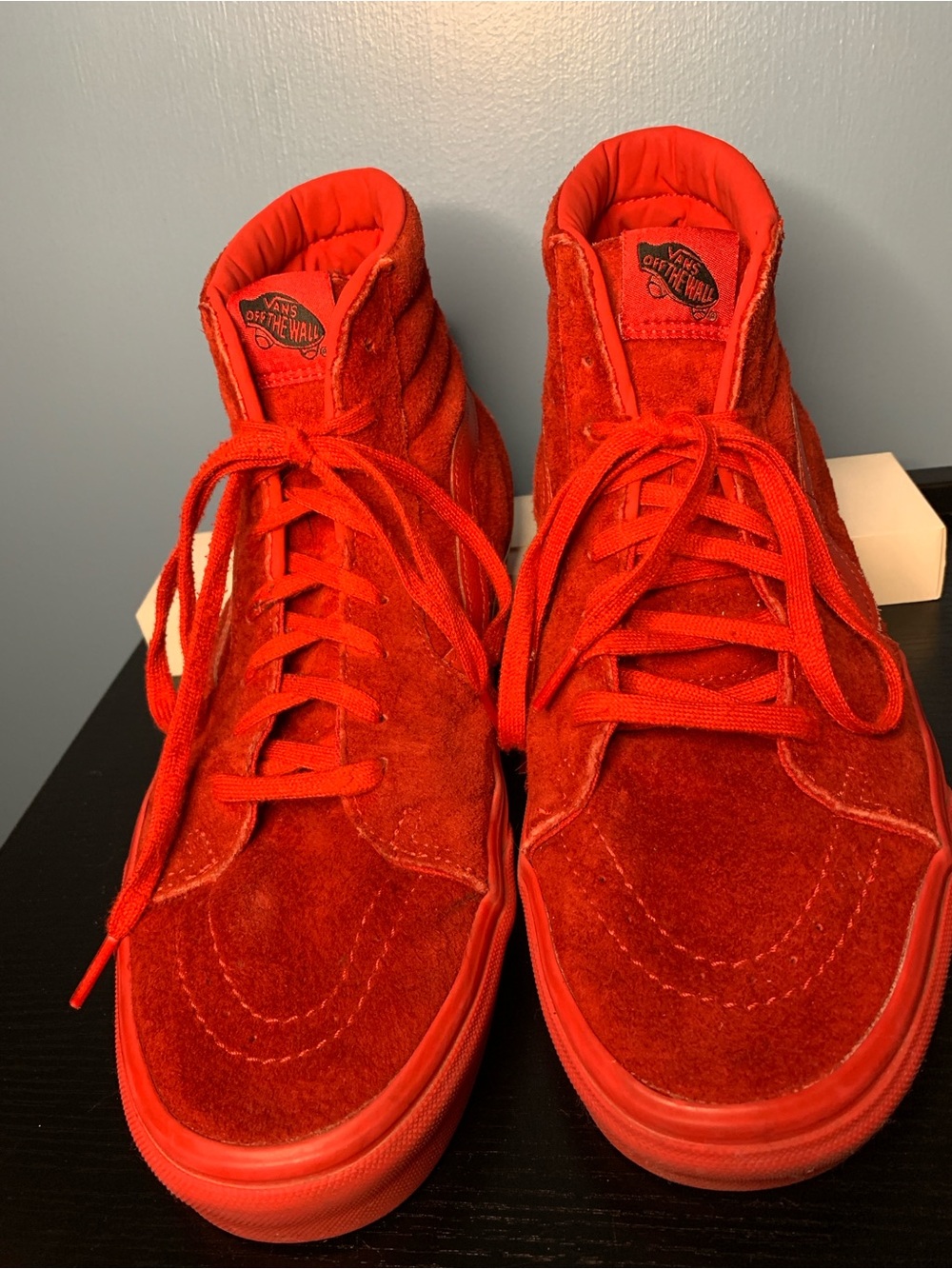 Vans Red Suede High-Top Sneakers